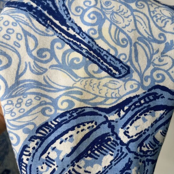 Lilly Pulitzer #28640 Women's Blue White UPF 50+ Captain Shell Pullover Large - Picture 15 of 15